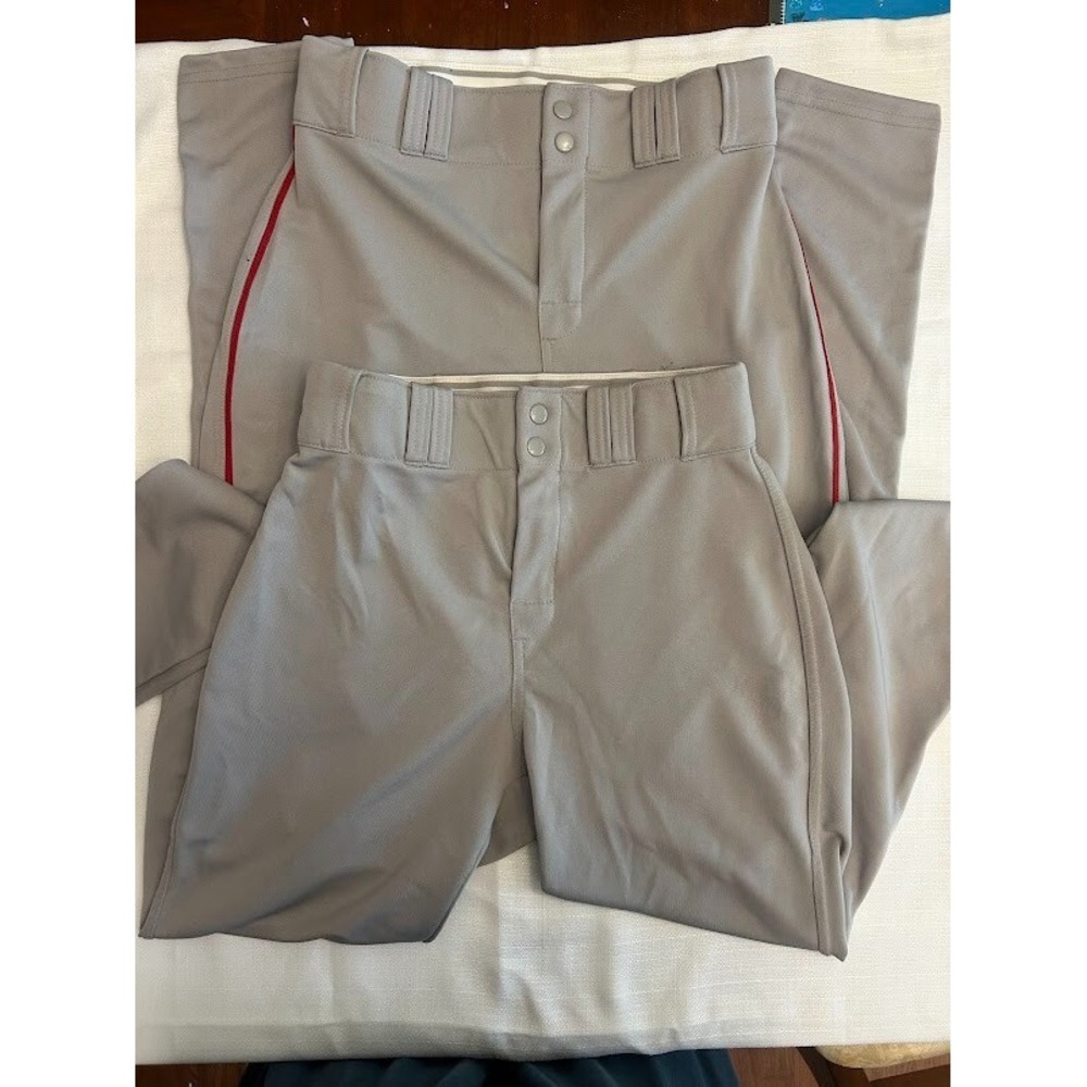 2 - Alleson Athletic Sportswear Straight Leg Baseball Pants Men's‎ Size M Gray
